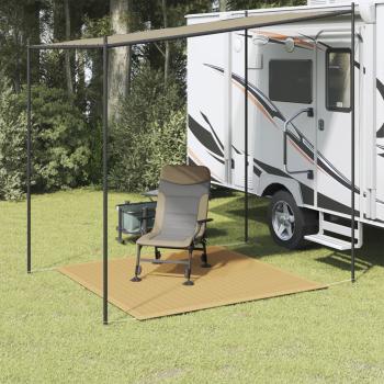 ARDEBO.de - Zeltteppich Sandfarbe 200x200 cm HDPE