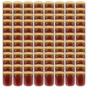 ARDEBO.de - Marmeladengläser mit Goldenem Deckel 96 Stk. 230 ml