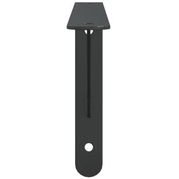 Regalträger 4 Stk. 30x2,5x15,5 cm Schwarz Edelstahl