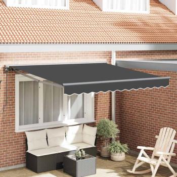 ARDEBO.de - Manuelles Ausziehbares Sonnendach Anthrazit 300x250 cm