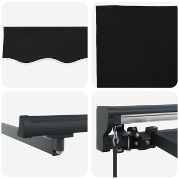 Manuelle ausziehbare Markise Schwarz 450x300 cm