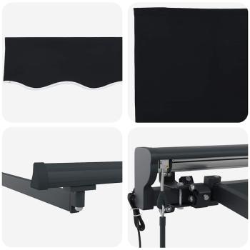 Automatische Einziehbare Markise Schwarz 450x300 cm