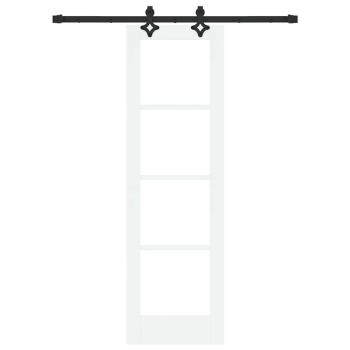 Schiebetür mit Hardware-Set Weiße 61x198.5 cm Aus massivem Kiefernholz