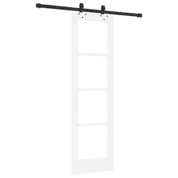 Schiebetür mit Hardware-Set Weiße 61x198.5 cm Aus massivem Kiefernholz