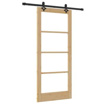 Schiebetür mit Hardware Set 86x198,5 cm Massivholz Kiefer