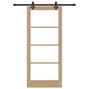 Schiebetür mit Hardware Set 86x198,5 cm Massivholz Kiefer