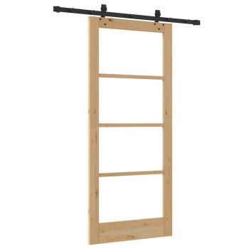 Schiebetür mit Hardware Set 86x198,5 cm Massivholz Kiefer