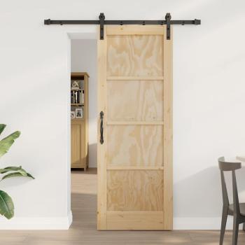 ARDEBO.de - Schiebetür mit Hardware-Set 73,5x198,5 cm Massivholz Kiefer