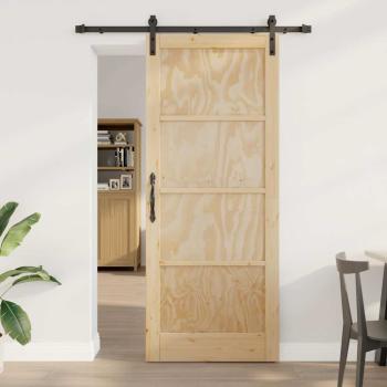 ARDEBO.de - Schiebetür mit Beschlagset 86x211 cm aus massivem Kiefernholz