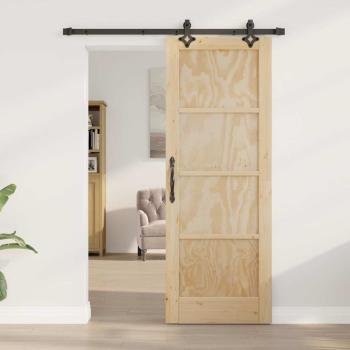 Schiebetür mit Hardware-Set 'ORKDAL'aus massivem Kiefernholz