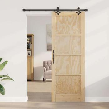 Schiebetür mit Hardware-Set 'ORKDAL'aus massivem Kiefernholz