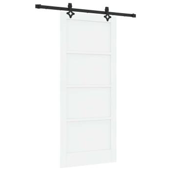 Schiebetür mit Hardware-Set 'ORKDAL'Weiß Massivholz-Kiefer