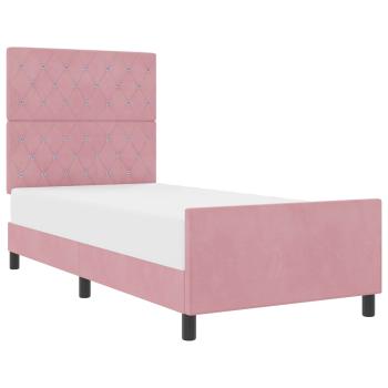 Bettgestell Rosa 90x200 cm Samt