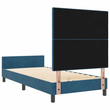 Bettgestell Dunkelblau Samt 90x190 cm