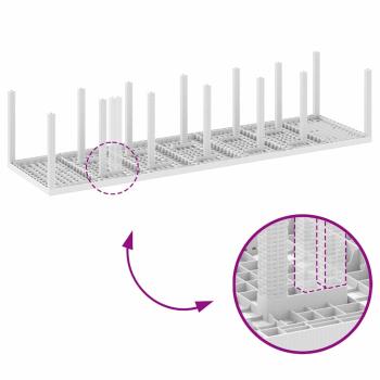 15 Teile Garten Essgruppe Weiß Poly-Rattan