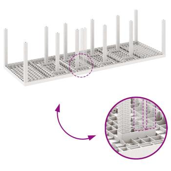 11-teiliges Garten-Ess-Set mit Kissen Weiß Poly-Rattan
