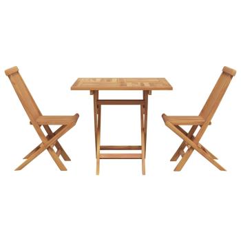 3-tlg. Garten-Bistro-Set Klappbar Massivholz Akazie