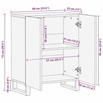 Sideboard 60x33,5x75 cm Massivholz Mango
