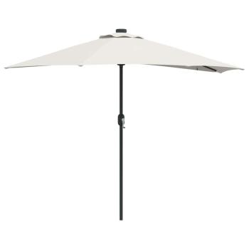 Gartenparasol Halb mit Aluminium-Stange Sand 294 cm