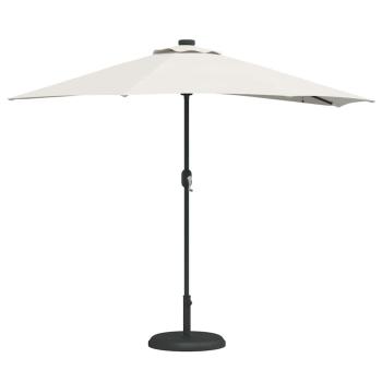 Gartenparasol Halb mit Aluminium-Stange Sand 294 cm