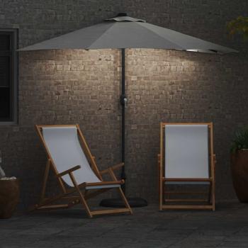 Gartenparasol Halb mit Aluminium-Stange Sand 294 cm