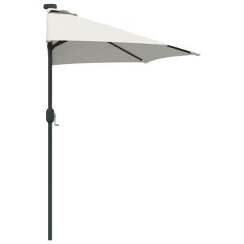 Gartenparasol Halb mit Aluminium-Stange Sand 294 cm