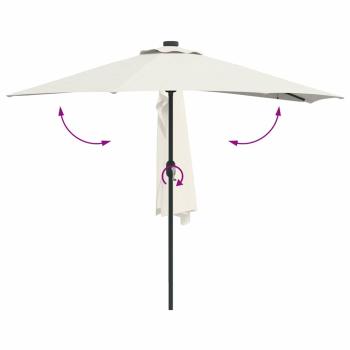 Gartenparasol Halb mit Aluminium-Stange Sand 294 cm