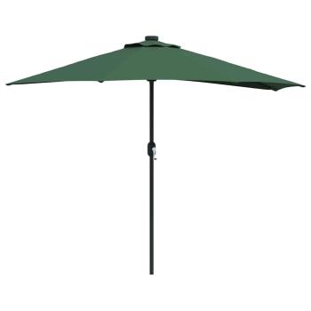 Gartenparasol Half mit Aluminiumstange Grün 294 cm