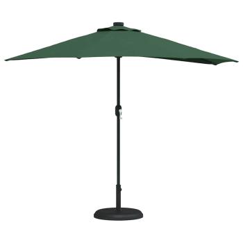 Gartenparasol Half mit Aluminiumstange Grün 294 cm