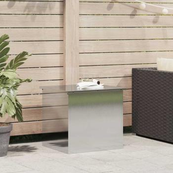 ARDEBO.de - Outdoor Aufbewahrungsbox Silber 55x50,5x50 cm Edelstahl