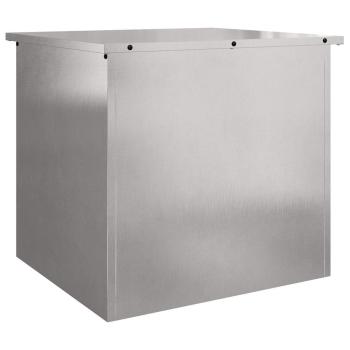 Outdoor Aufbewahrungsbox Silber 55x50,5x50 cm Edelstahl