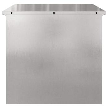 Outdoor Aufbewahrungsbox Silber 55x50,5x50 cm Edelstahl
