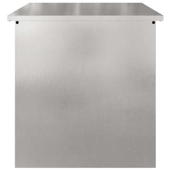 Outdoor Aufbewahrungsbox Silber 55x50,5x50 cm Edelstahl