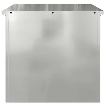 ARDEBO.de - Außenlagerbox Silber 55x50,5x50 cm Verzinkter Stahl