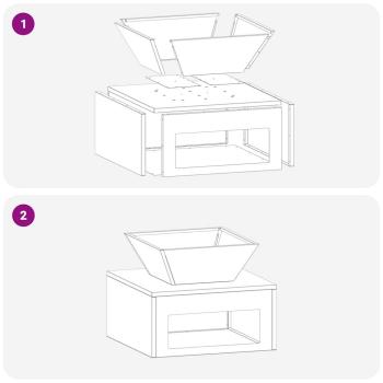 Feuerstelle 50x50x40 cm Cortenstahl