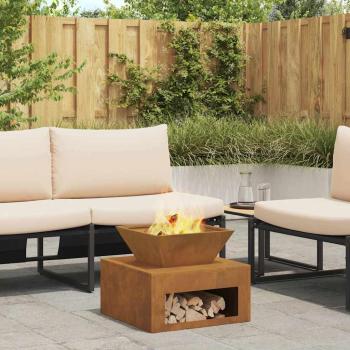 Feuerstelle 50x50x40 cm Cortenstahl