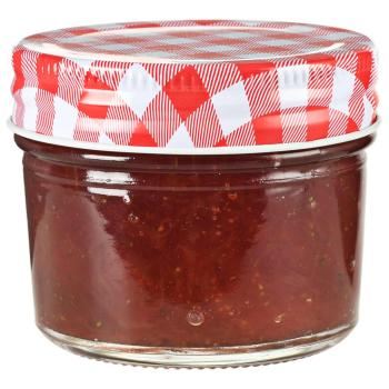 Marmeladengläser mit Weißen/Roten Deckeln 48 Stk. 110 ml