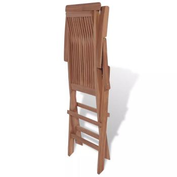 11-tlg. Garten-Essgruppe mit Klappstühlen Massivholz Teak