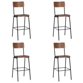 ARDEBO.de - Barhocker 4 Stk. Massives Sperrholz Stahl
