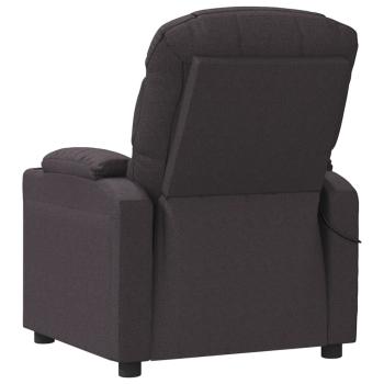 Massagesessel Elektrisch Dunkelbraun Stoff