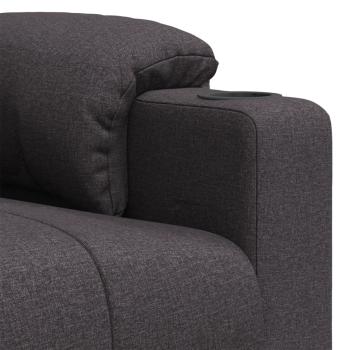 Massagesessel Elektrisch Dunkelbraun Stoff