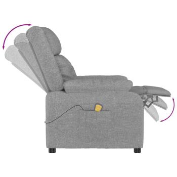 Massagesessel Hellgrau Stoff