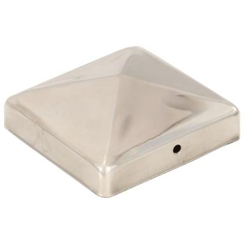 Pfostenkappen 6 Stk. Pyramide Edelstahl 91 x 91 mm