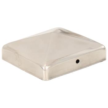 Pfostenkappen 6 Stk. Pyramide Edelstahl 91 x 91 mm