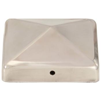 Pfostenkappen 6 Stk. Pyramide Edelstahl 91 x 91 mm