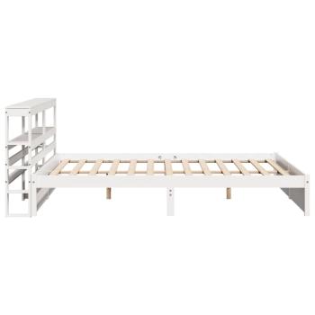 Bettgestell mit Kopfteil ohne Matratze Weiß 180x200 cm