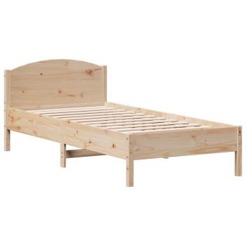 Massivholzbett mit Regal ohne Matratze 90x200 cm Kiefer