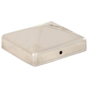 Pfostenkappen 6 Stk. Pyramide Edelstahl 81 x 81 mm