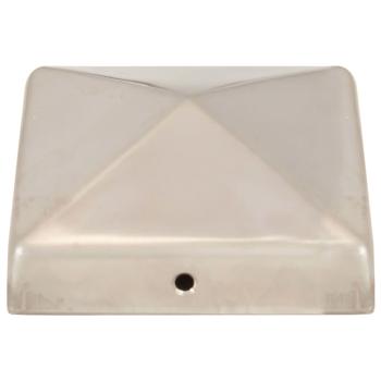 Pfostenkappen 6 Stk. Pyramide Edelstahl 81 x 81 mm