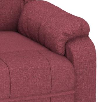 Massagesessel Elektrisch Weinrot Stoff